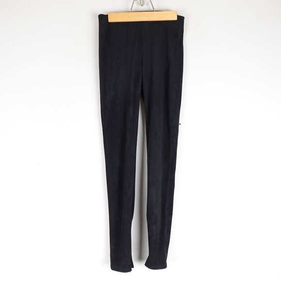 Velvet Graham & Spencer Leggings Pants Women's XS Faux Suede Ankle Zip Tights - Picture 1 of 9